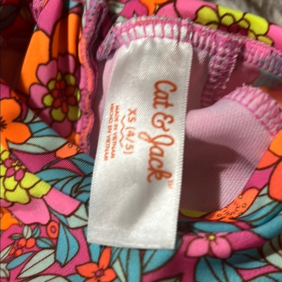 Cat & Jack Pink and Orange Rashguard Swimwear - Picture 2 of 3